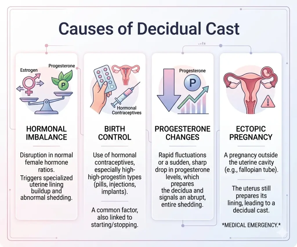 causes of decidual cast