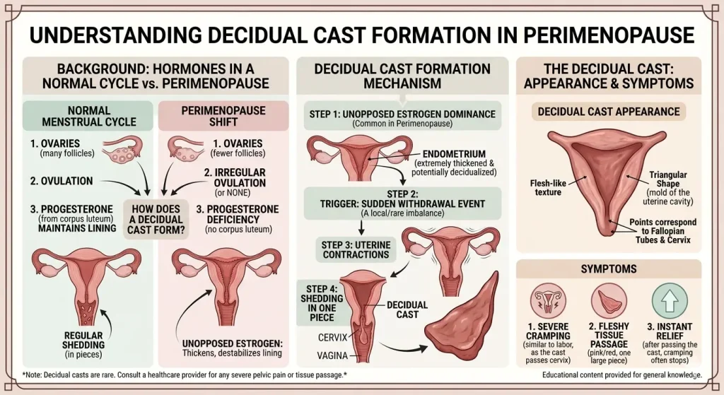 perimenopause hormone changes estrogen progesterone infographic
