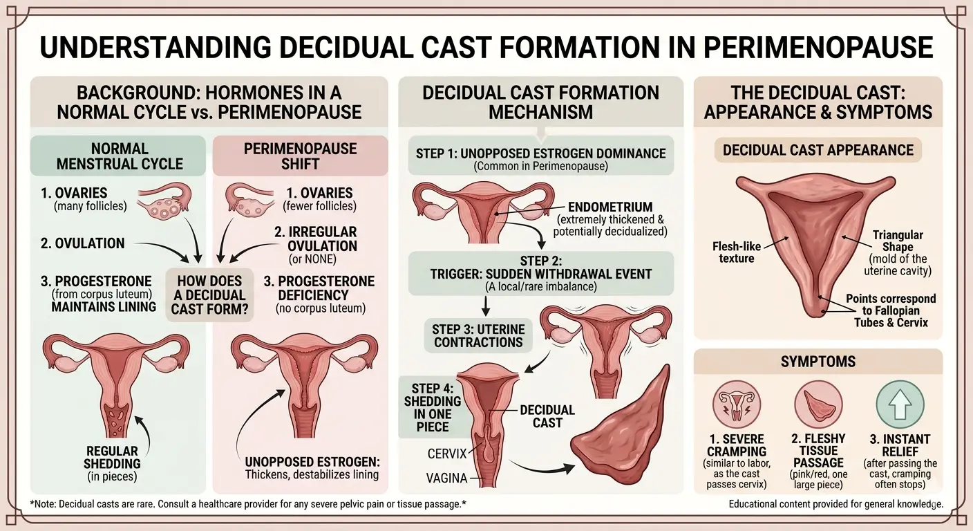 Decidual cast medical diagram illustration