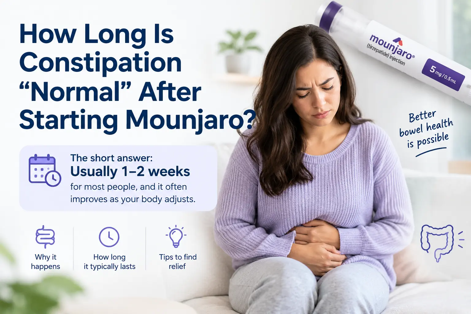 Constipation after starting Mounjaro and how long it may last