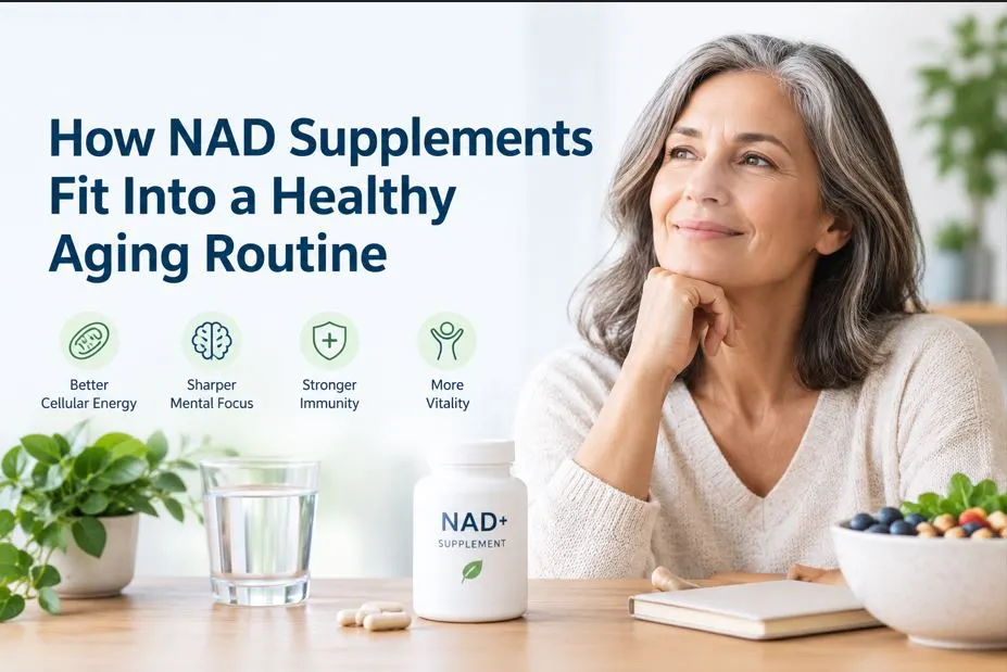 NAD supplements as part of a healthy aging routine