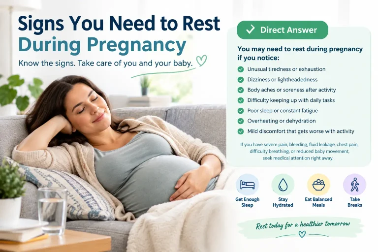 Pregnant woman resting comfortably on a sofa, illustrating signs you need to rest during pregnancy.